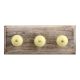 Light Yellow Crackle Ceramic Wooden Hooks